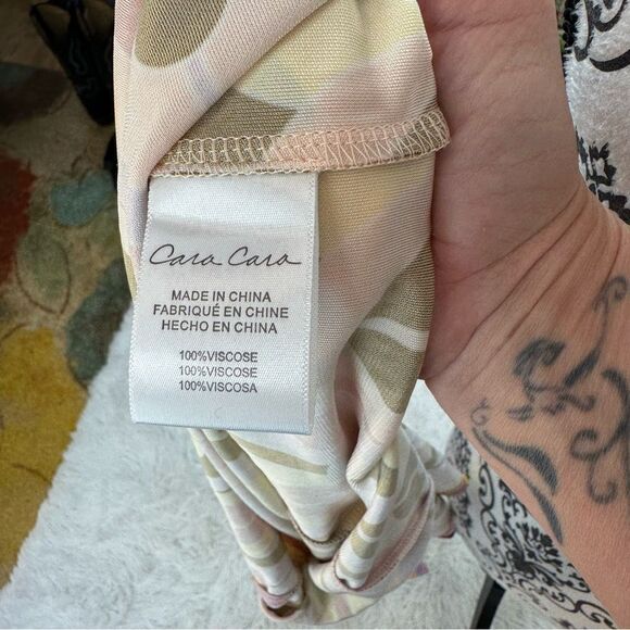 NWT Cara Cara Celeste Geo Lavender Zest Side Cut Out Jersey Knit Midi Dress XS - Picture 12 of 12